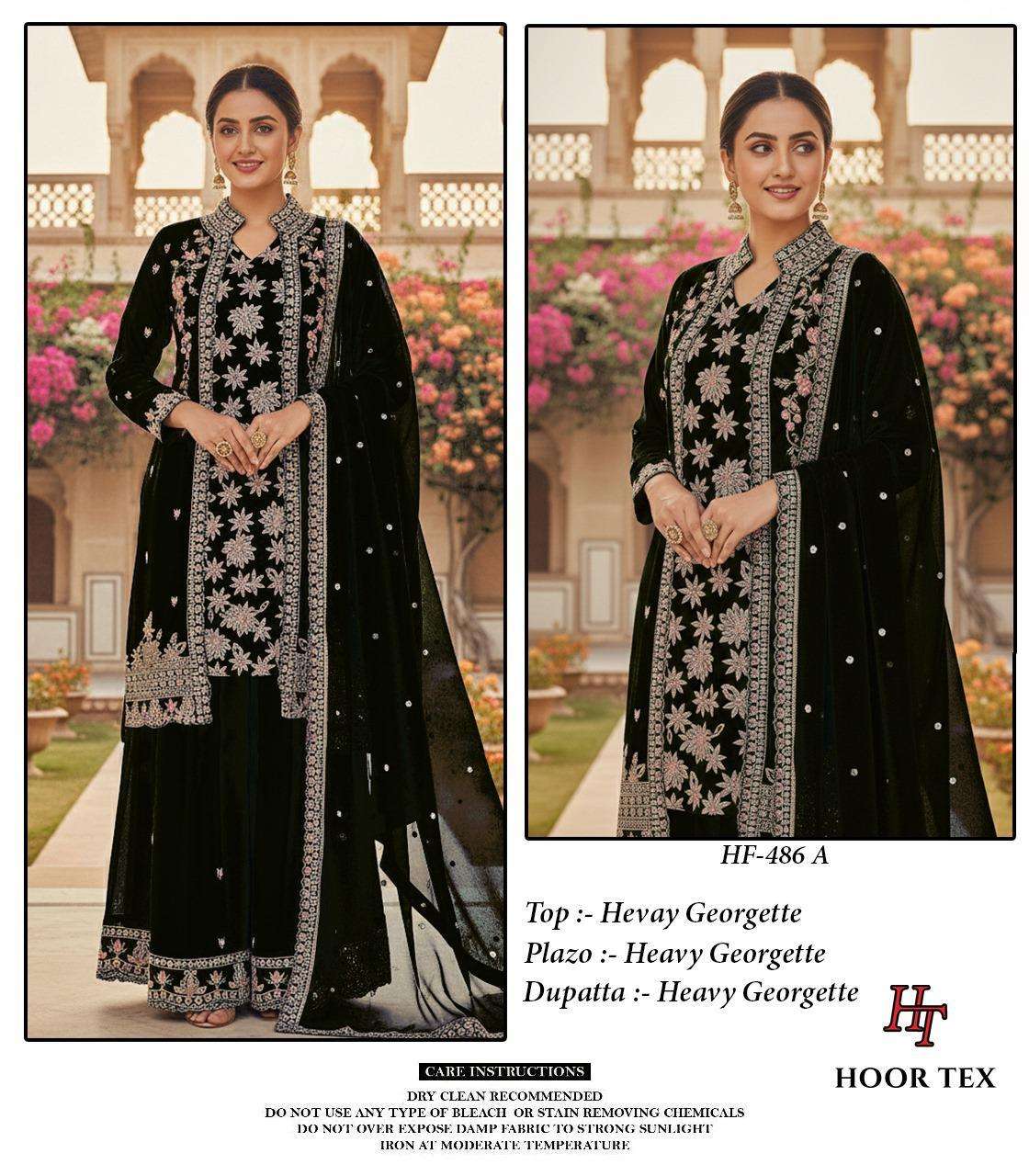 HOOR TEX HF-486 A TO D SERIES GEORGETTE EMBROIDERY DRESSES-00020