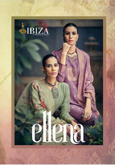IBIZA ELLENA 10355 TO 10362 SERIES COTTON SILK HANDWORK DRESSES-00028