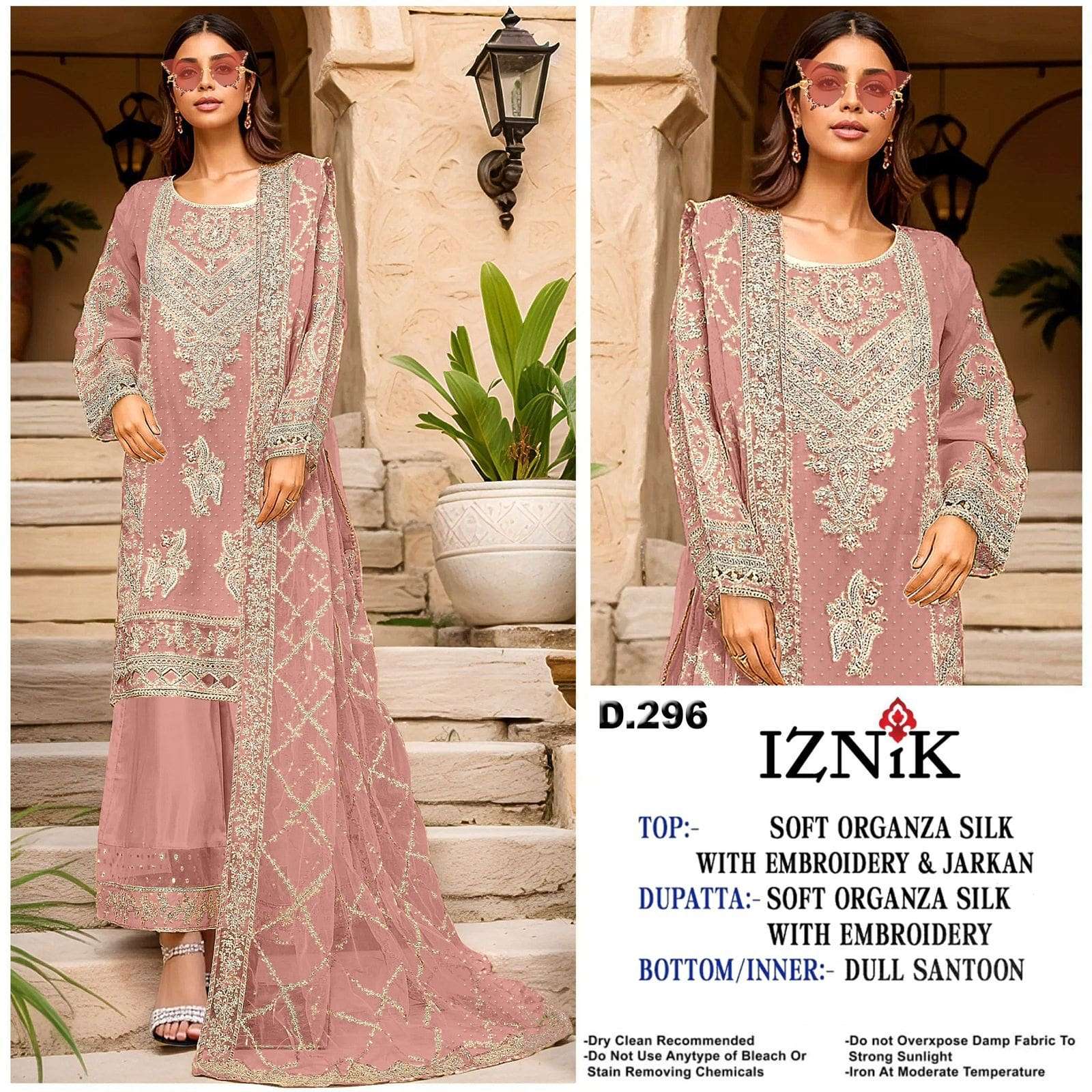 IZNIK FAB A-296 NX A TO D SERIES PURE ORGANZA EMBROIDERY PAKISATNI DRESSES-00201