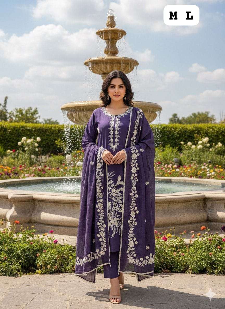 JYOTI VOL-401 BY ASLIWHOLESALE ROMAN SILK EMBROIDERY DRESSES-00233