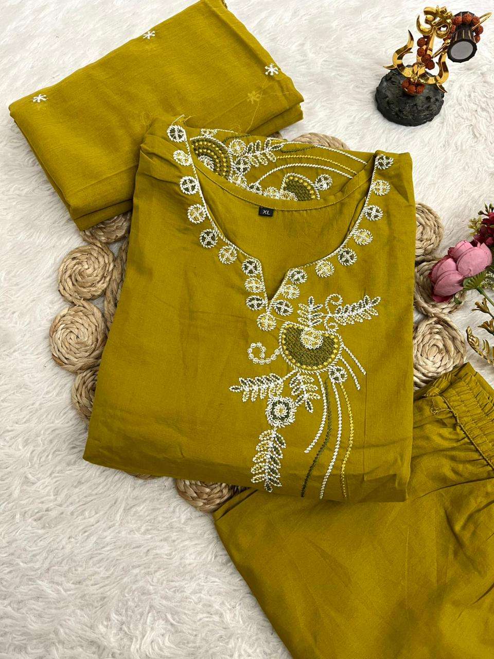 JYOTI VOL-408 BY ASLIWHOLESALE HEAVY COTTON EMBROIDERY SUITS - 00233