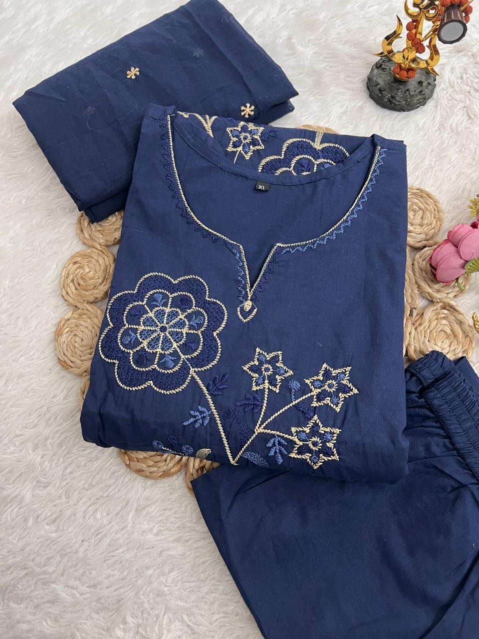 JYOTI VOL-415 BY ASLIWHOLESALE HEAVY COTTON EMBROIDERY DRESSES - 00233