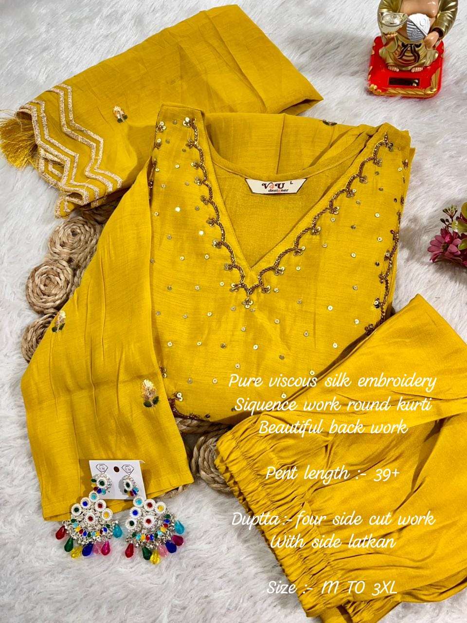JYOTI VOL-423 BY ASLIWHOLESALE CHANDERI EMBROIDERY STITCHED DRESSES-00233