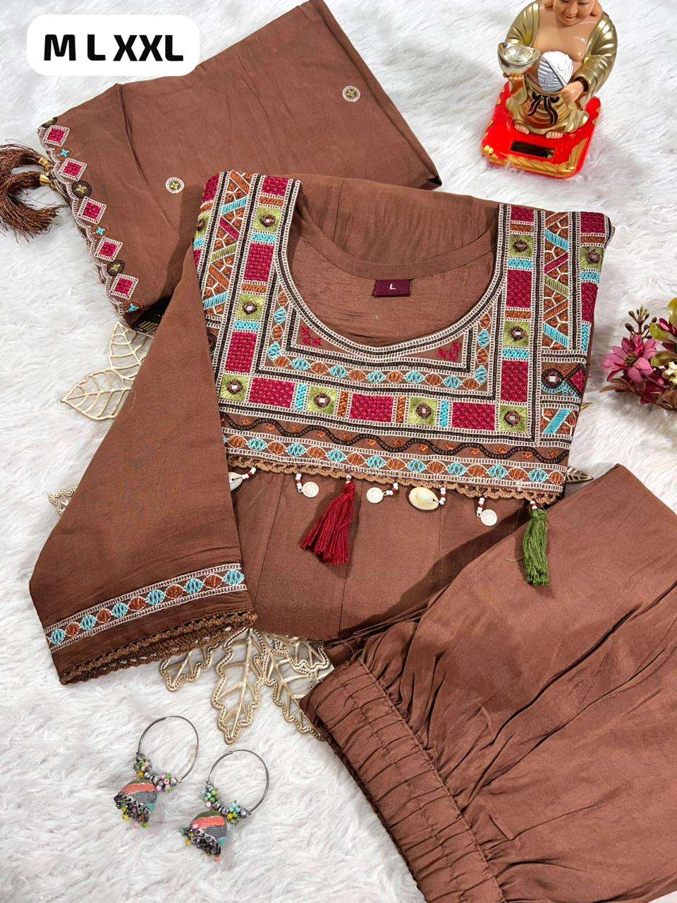 JYOTI VOL-424 BY ASLIWHOLESALE HEAVY VISCOSE EMBROIDERY DRESSES - 00233