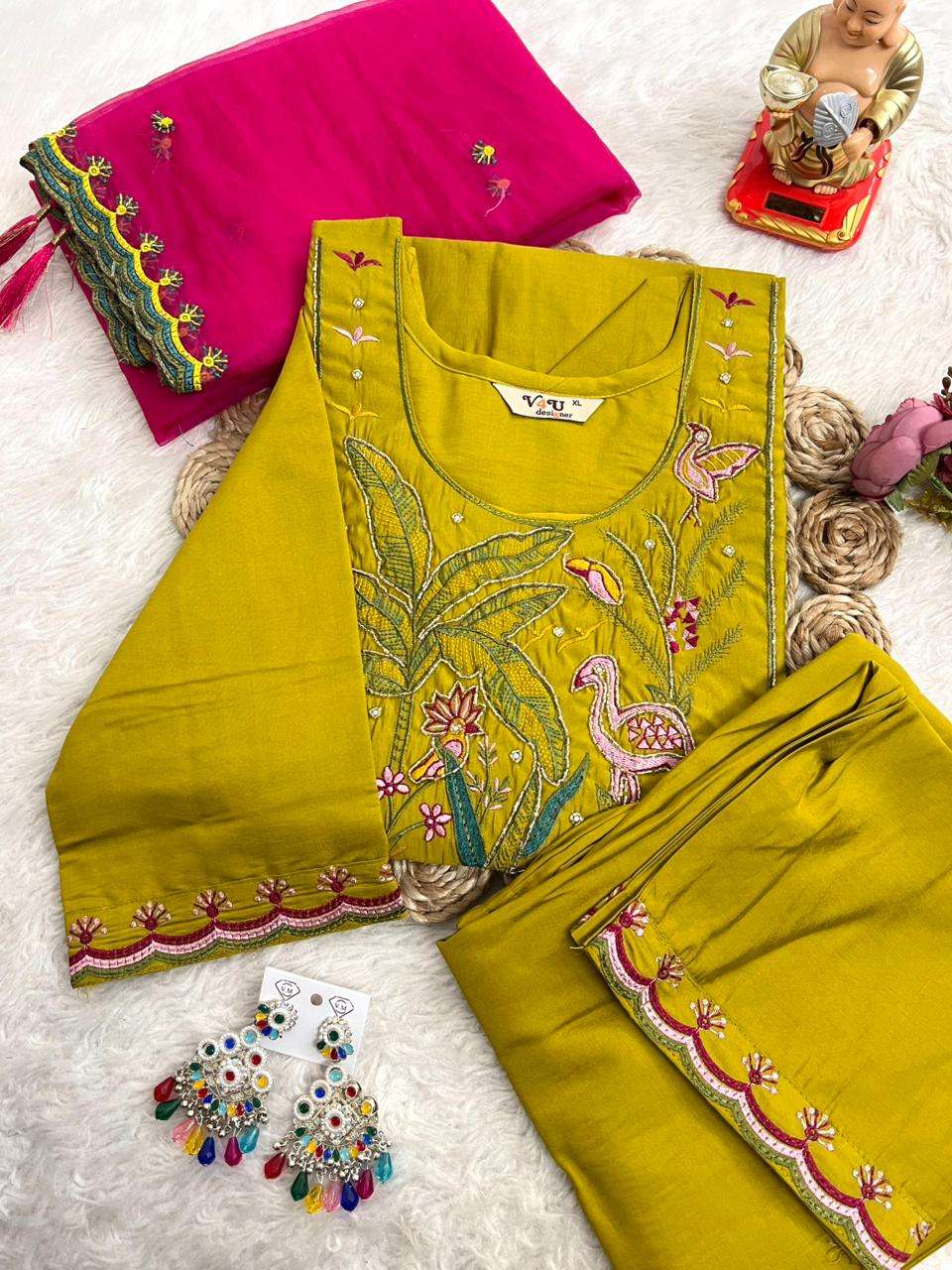 JYOTI VOL-429 BY ASLIWHOLESALE MUSLIN SUITS WITH ORGANZA DUPATTA - 00233