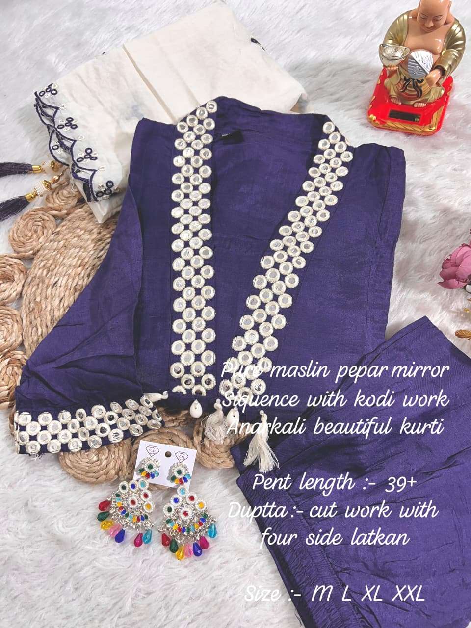 JYOTI VOL-430 BY ASLIWHOLESALE MULL CHANDERI STITCHED DRESSES-00233