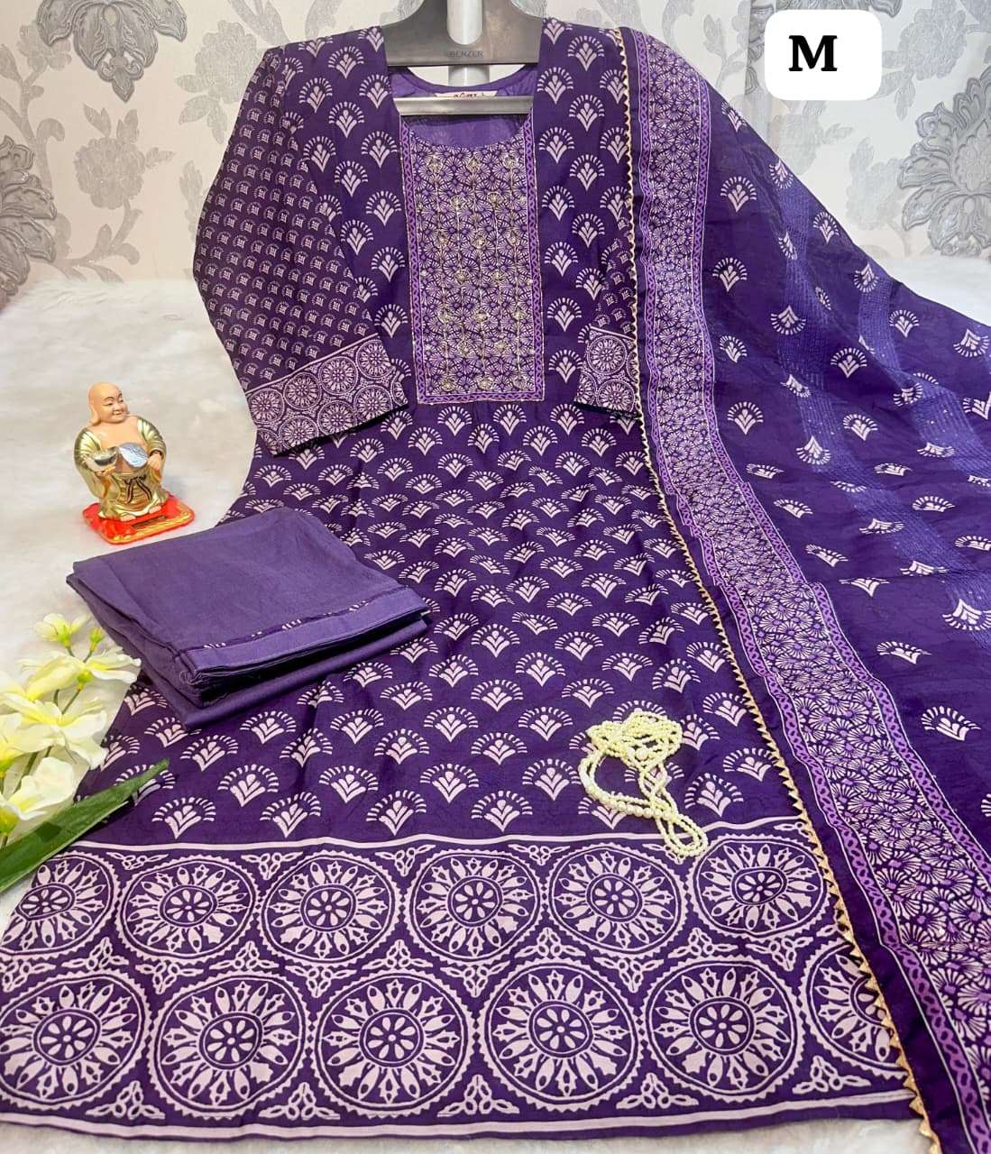 JYOTI VOL-431 BY ASLIWHOLESALE CHANDERI AND MUSLIN SILK STITCHED DRESSES-00233