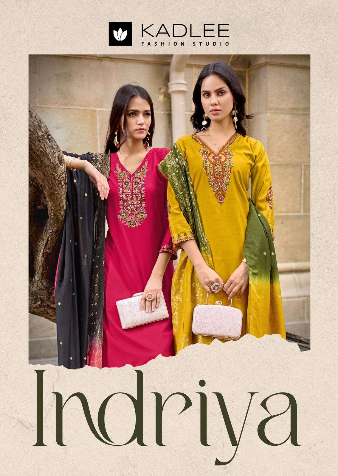 KADLEE INDRIYA 1001 TO 1006 SERIES RAYON HANDWORK DRESSES-00014