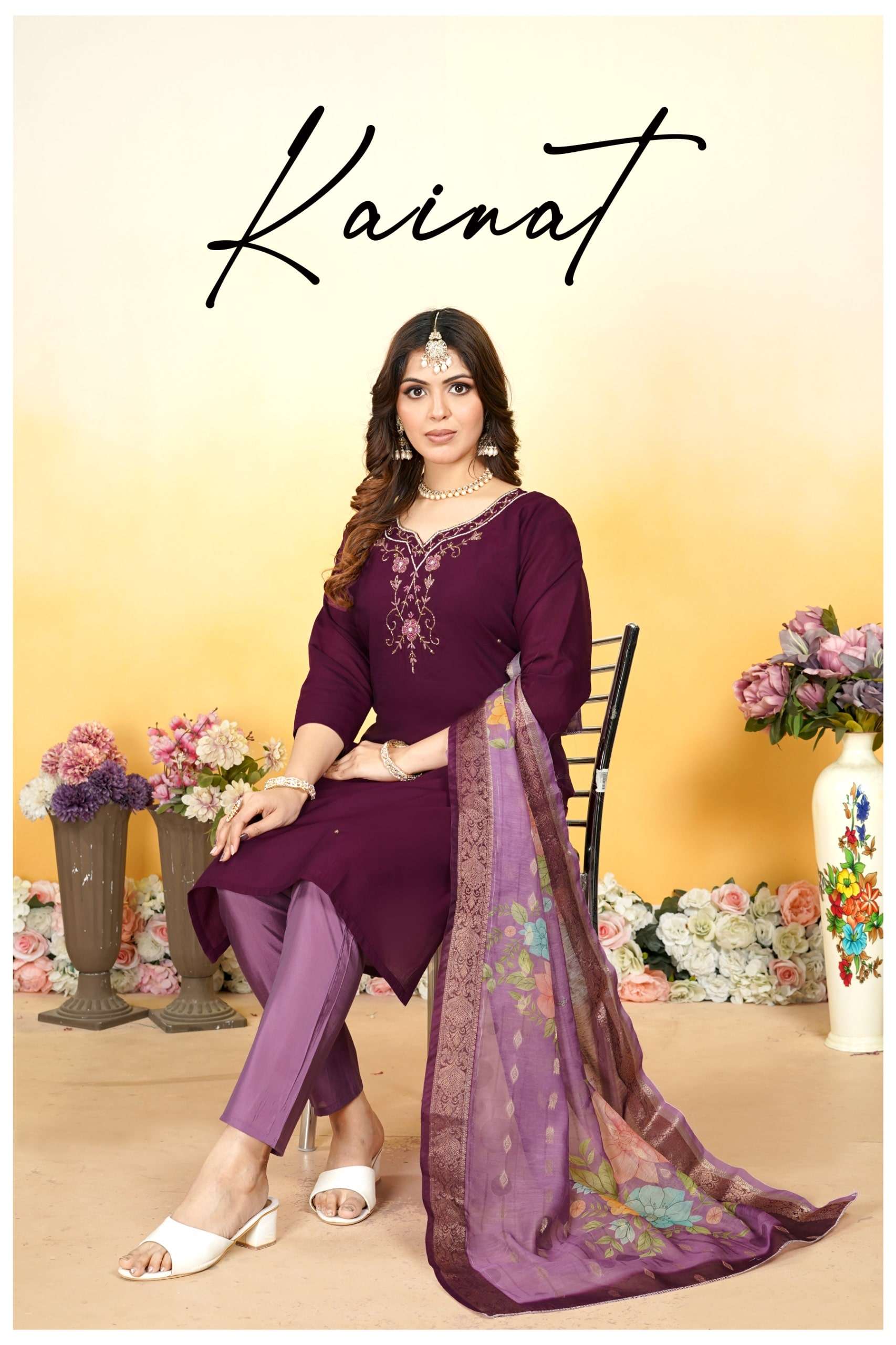 KAINAT BY ASLIWHOLESALE ROMAN STITCHED EMBROIDERY DRESSES-00320