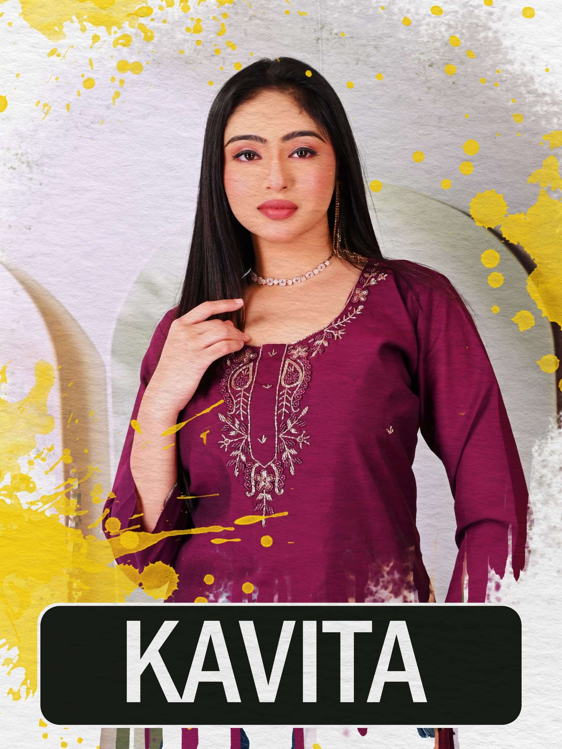 KAVITA BY ASLIWHOLESALE STITCHED PUNJABI ROMAN SILK SUITS-00320