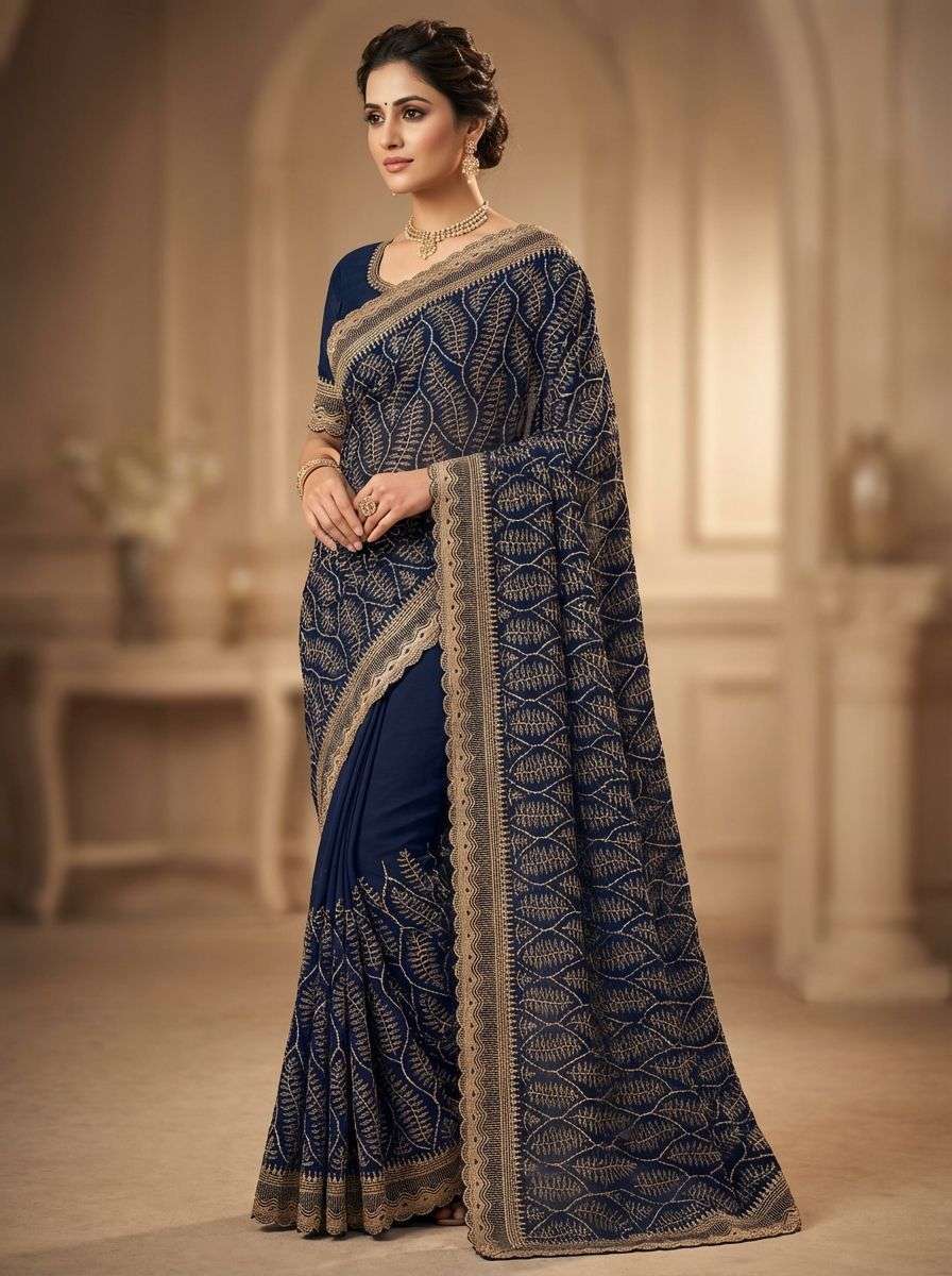 KAVYANSHI BY ASLIWHOLESALE GEORGETTE EMBROIDERY SAREES-00103