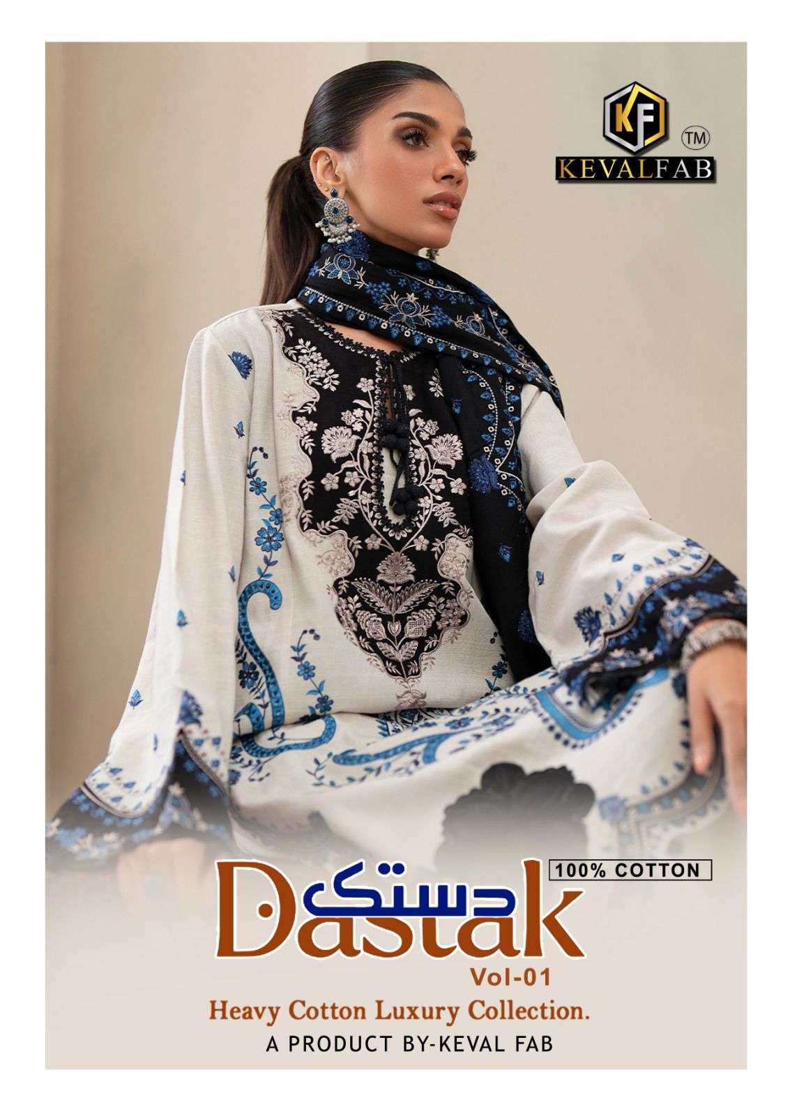 KEVAL FAB DASTAK VOL-01 1001 TO 1006 SERIES COTTON PRINTED DRESSES-00201