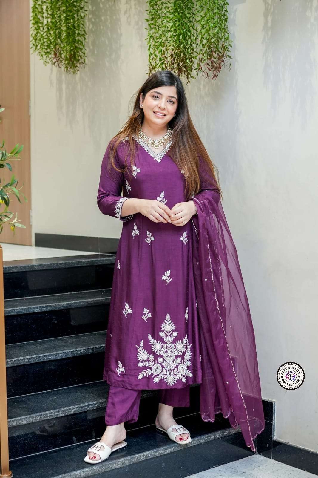 KF-5035 BY ASLIWHOLESALE MUSLIN COTTON STITCHED DRESSES-00096