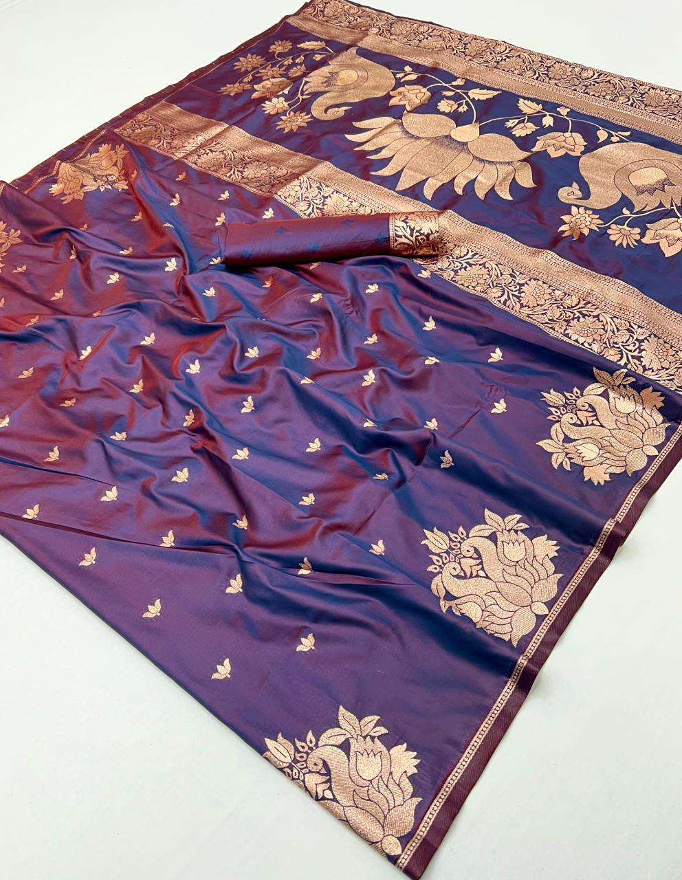 KRISHNA SILK BY ASLIWHOLESALE BANARASI SILK PRINTED SAREES-00090