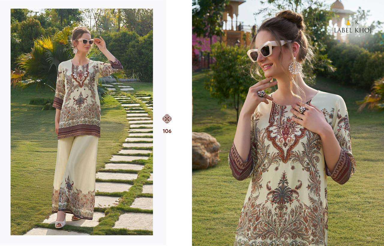 LABEL KHOJ VACAY MODE MUSLIN VISCOSE PRINTED CO-ORD SET-00298