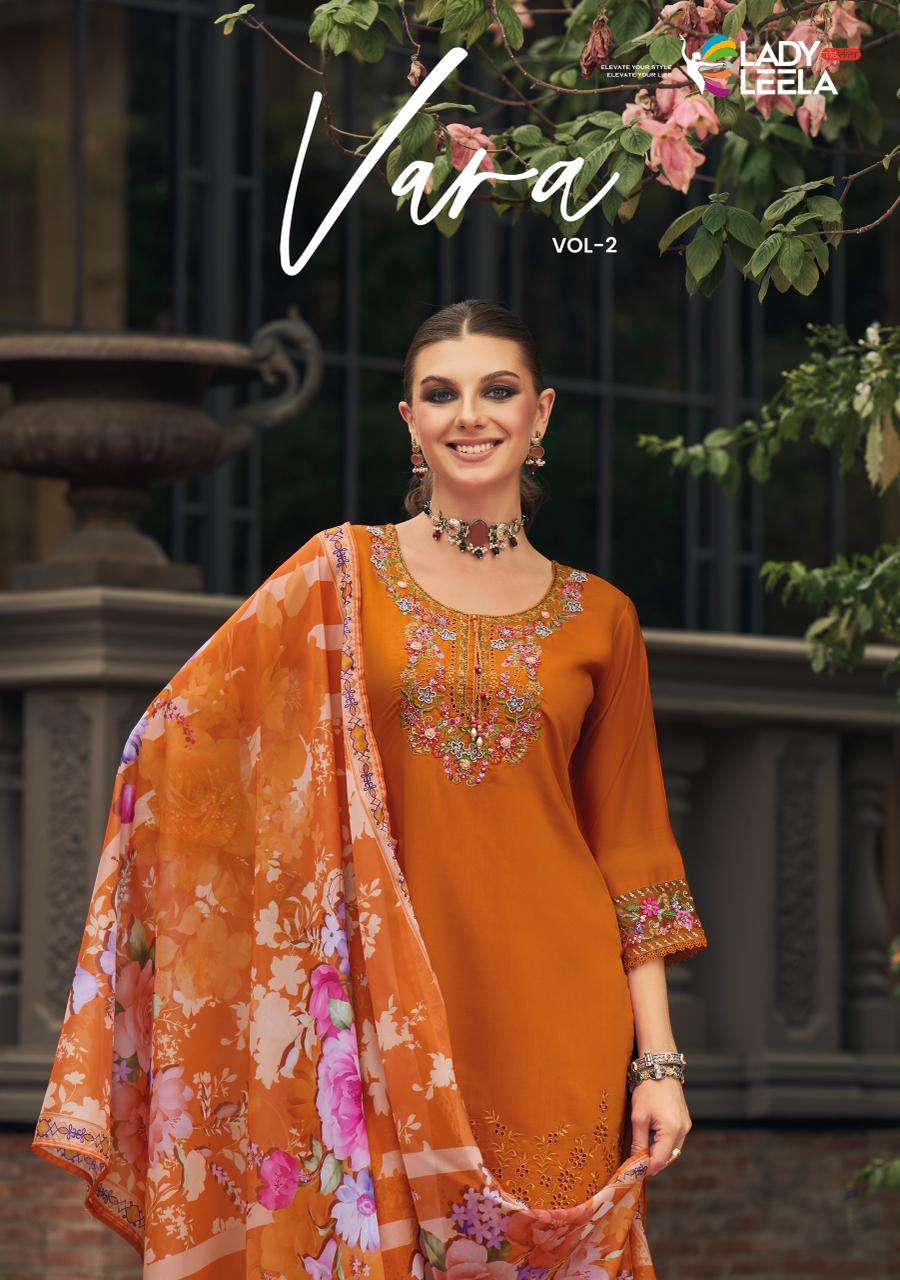 LADY LEELA VARA VOL-02 31201 TO 31204 SERIES VISCOSE SILK EMBROIDERY DRESSES-00028