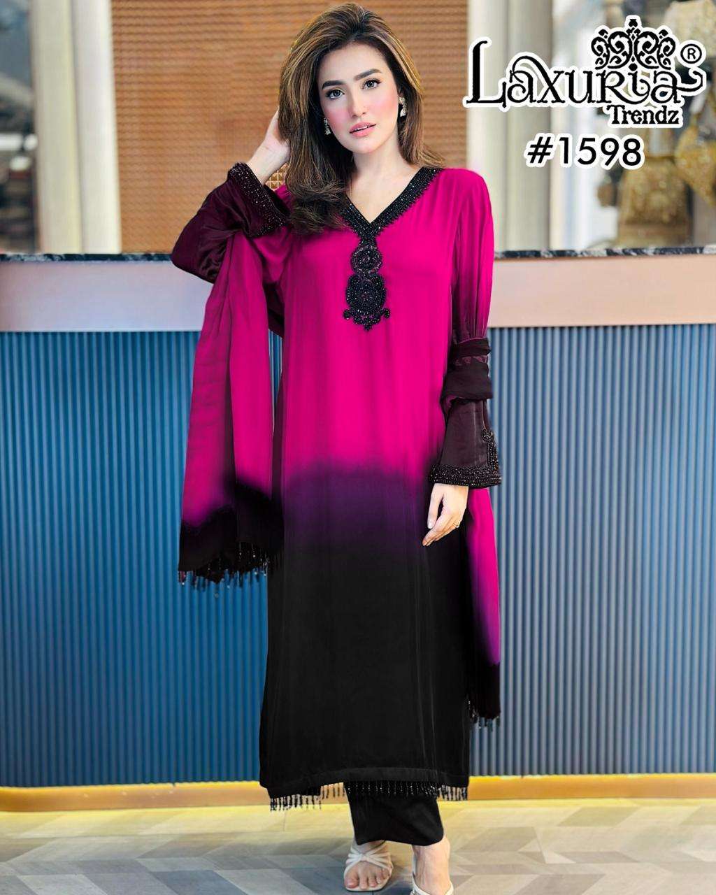 LAXURIA TRENDZ 1598 VISCOSE EMBROIDERY PAKISATNI DRESSES-00005
