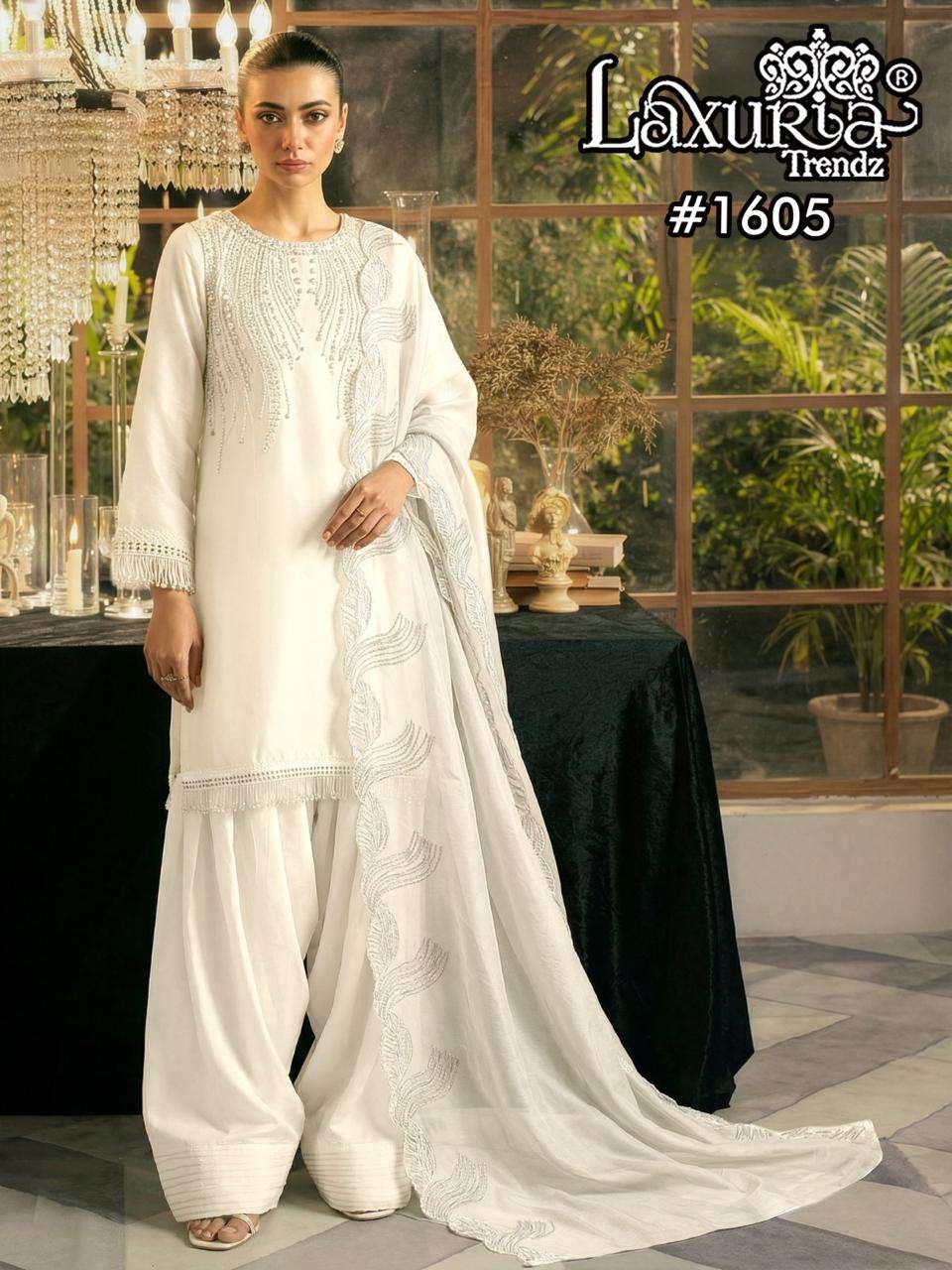 LAXURIA TRENDZ 1605 SATIN EMBROIDERY PAKISATNI DRESSES-00005