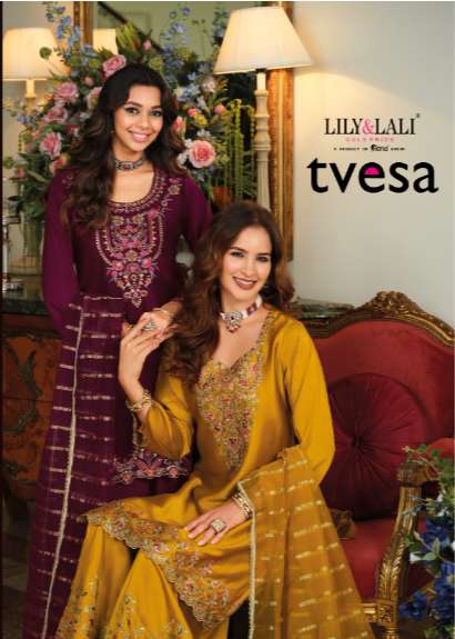 LILY LALI TVESA 30401 TO 30404 SERIES SILK EMBROIDERY DRESSES-00028