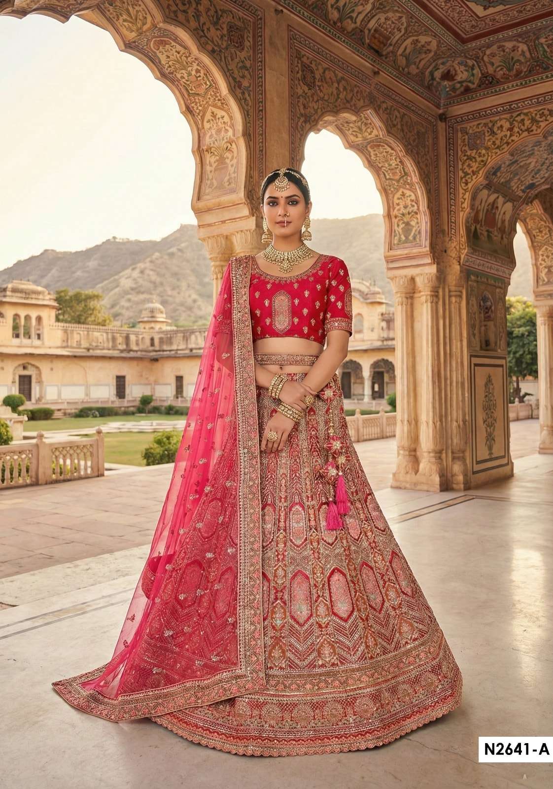 MAHOTSAV NIMAYA-MANGALSUTRA VOL-3 VELVET EMBROIDERY SEMI-STITCHED LEHENGAS-00276