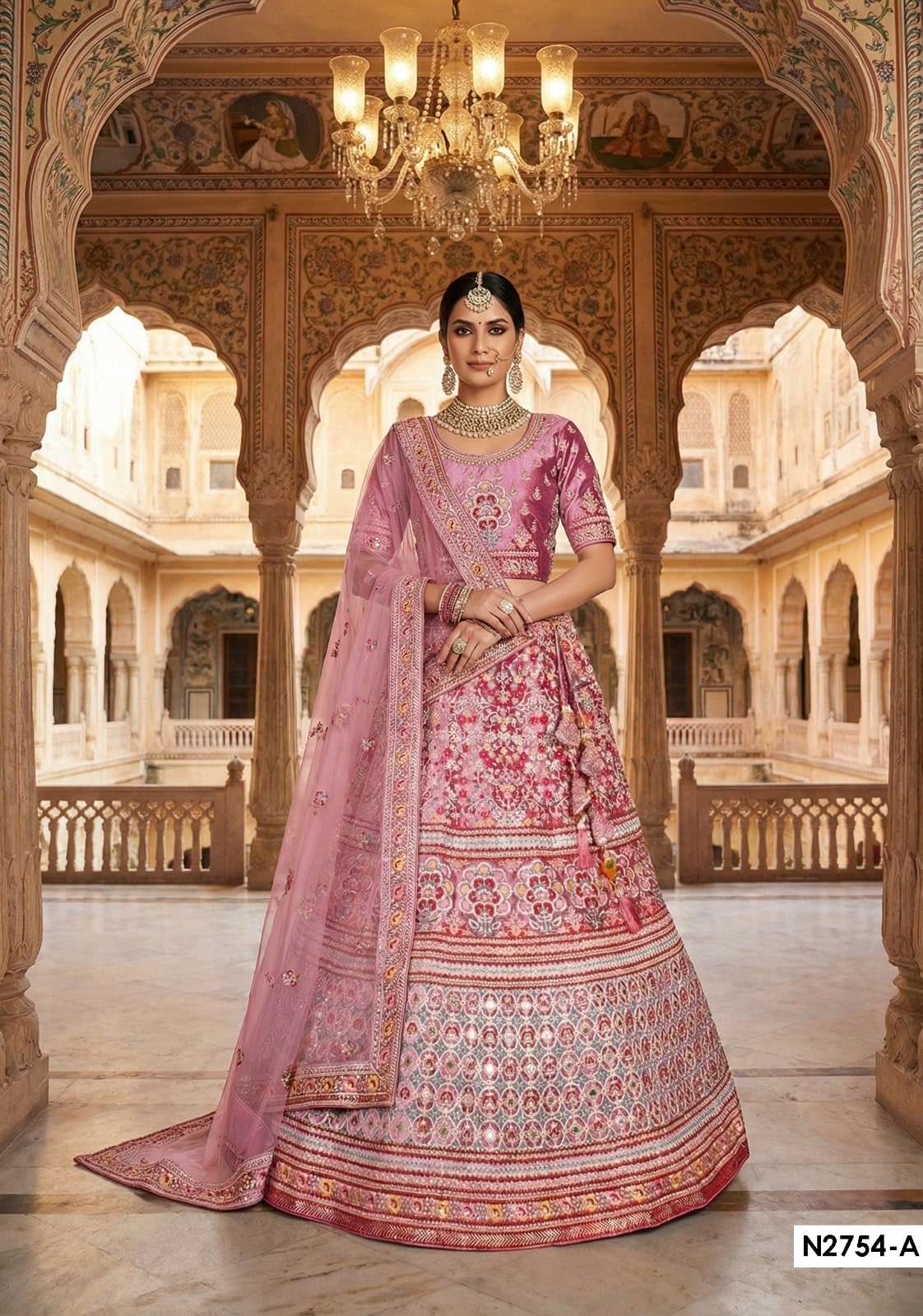 MAHOTSAV NIMAYA-MANGALSUTRA VOL-4 N2748 TO N2759 SERIES VELVET EMBROIDERY LEHENGAS-00276