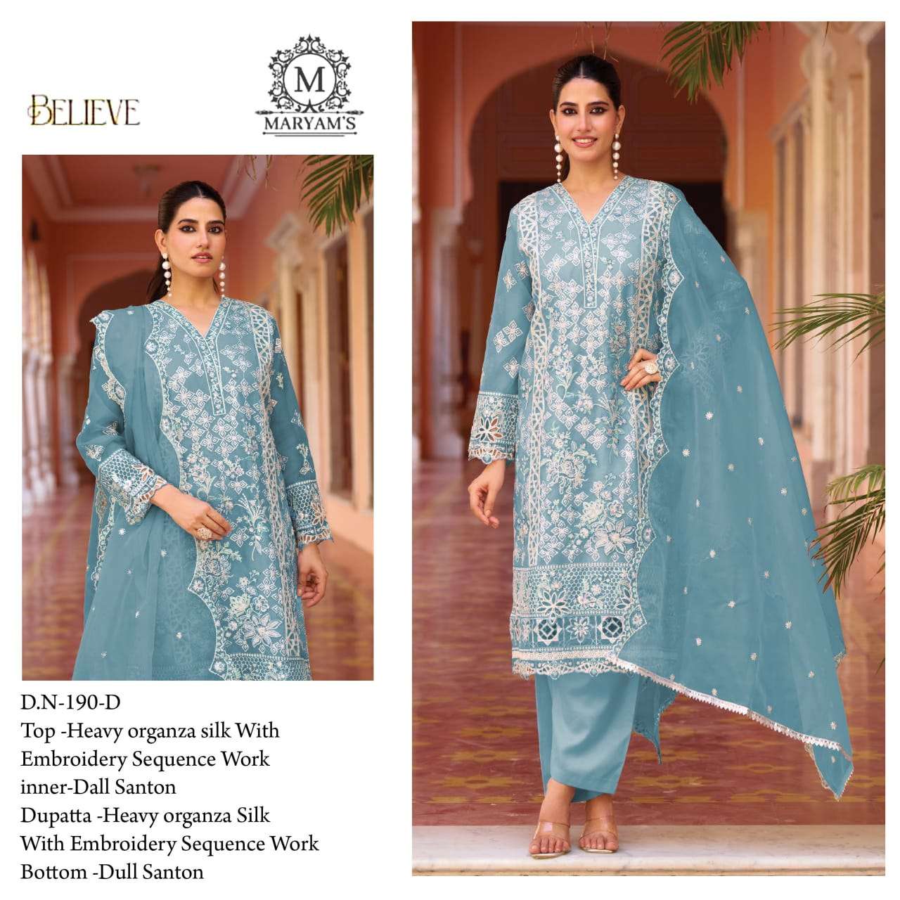 MARYAM’S -190 HEAVY ORGANZA EMBROIDERY PAKISTANI DRESSES-00022