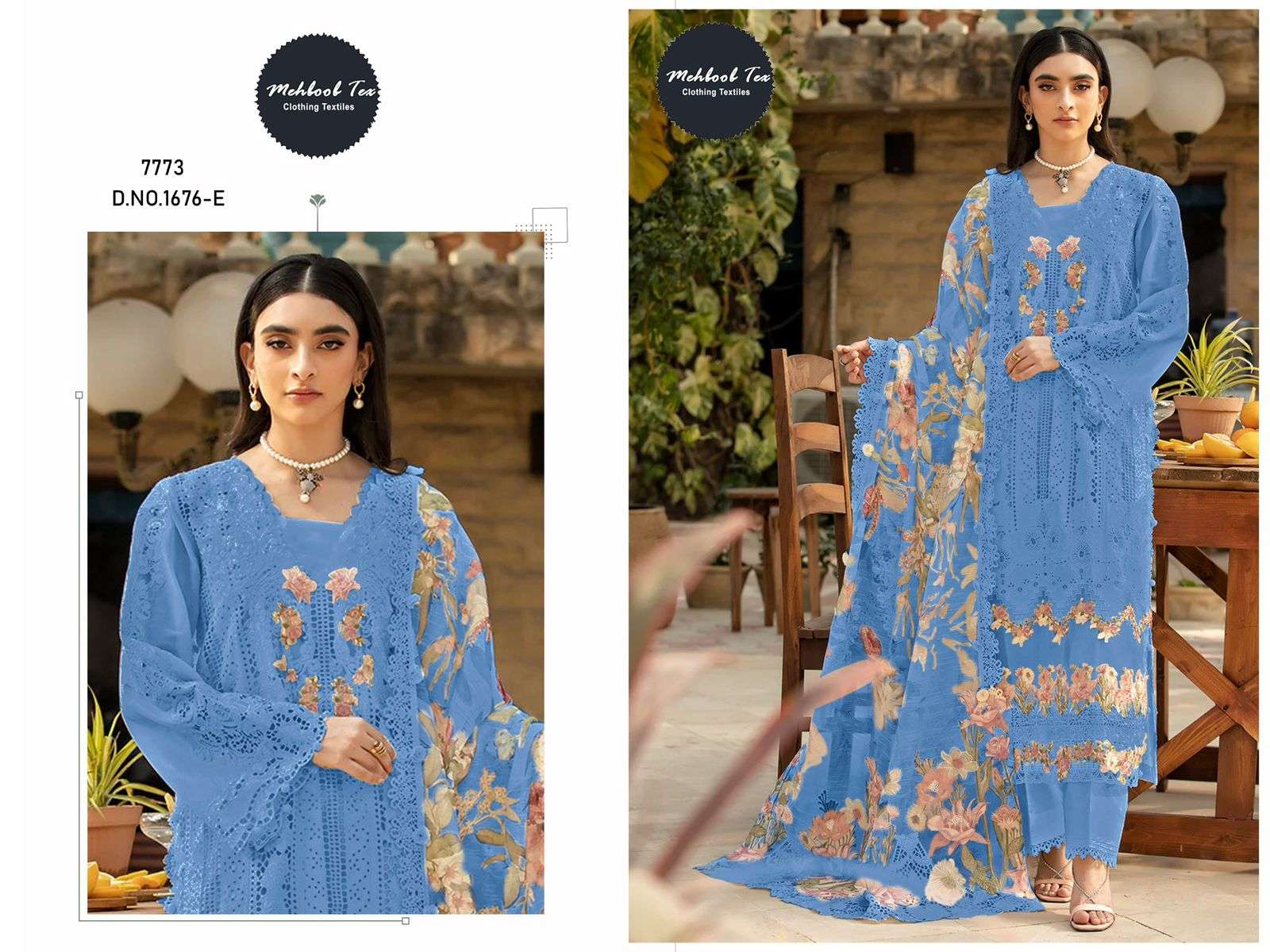 MEHBOOB TEX 1676 NX PURE COTTON EMBROIDERY PAKISATNI DRESSES-00062