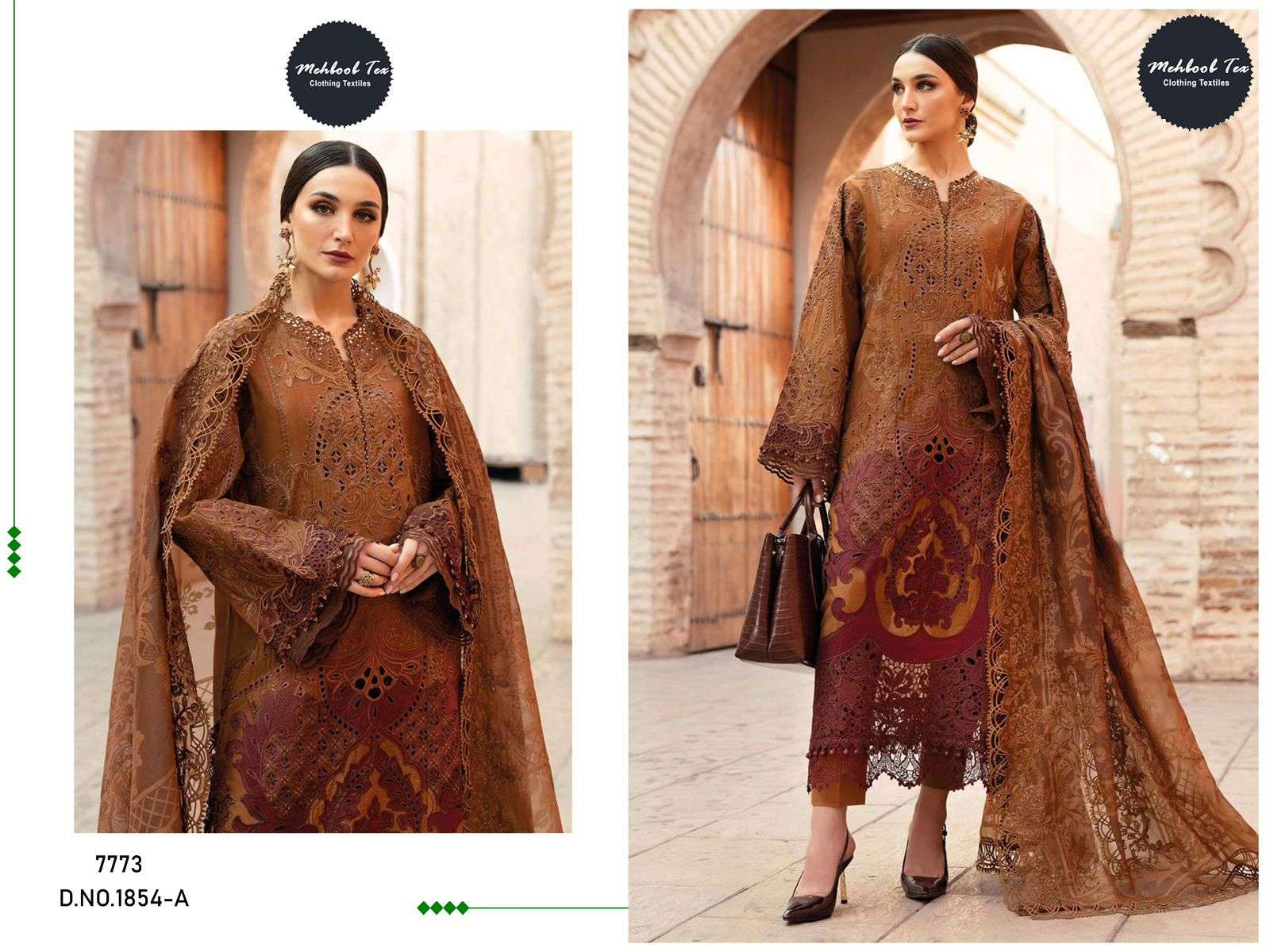 MEHBOOB TEX 1854 A TO F SERIES COTTON EMBROIDERY PAKISATNI DRESSES-00071