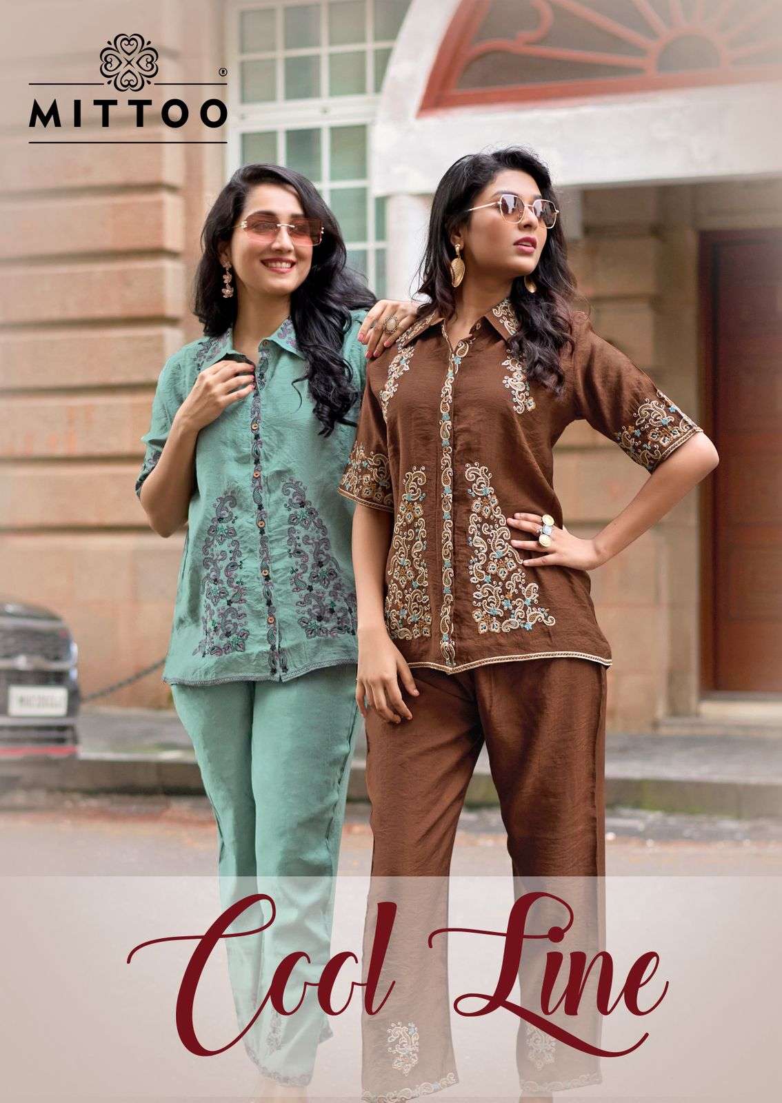 MITTOO COOL LINE 1455 TO 1459 SERIES VISCOSE EMBROIDERY CO-ORD SET-00014