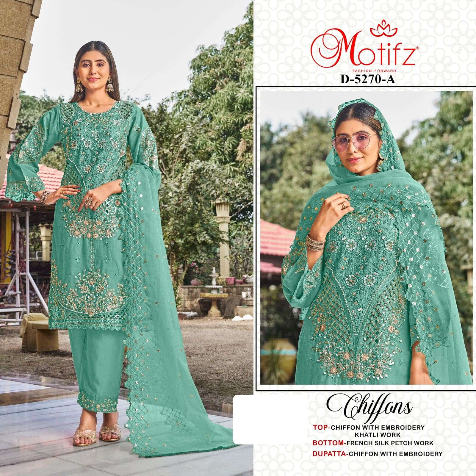 MOITFZ 5270 A TO D SERIES CHIFFON EMBROIDERY DRESSES-00201