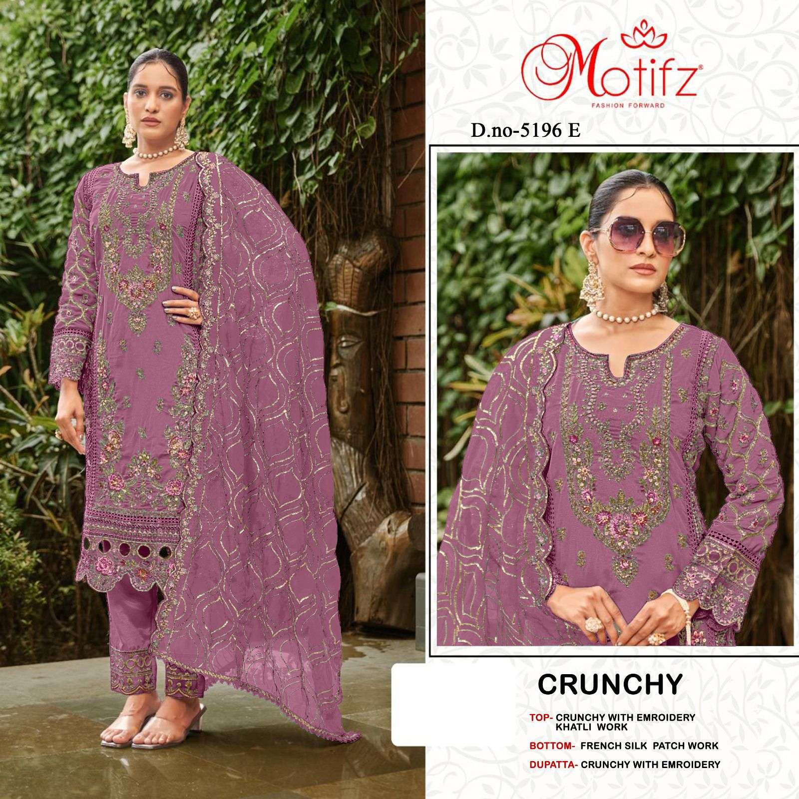 MOTIFZ 5196 E TO H SERIES FANCY EMBROIDERY PAKISATNI DRESSES-00201