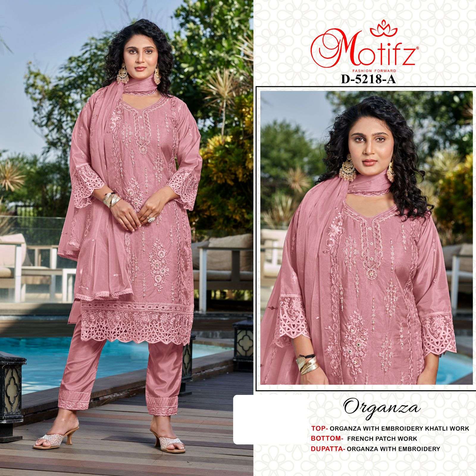 MOTIFZ 5218 A TO D SERIES ORGANZA EMBROIDERY DRESSES-00201