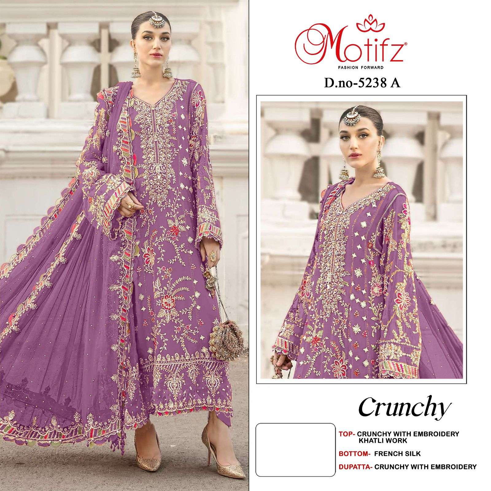 MOTIFZ 5238 A TO D SERIES FANCY EMBROIDERY DRESSES-00201