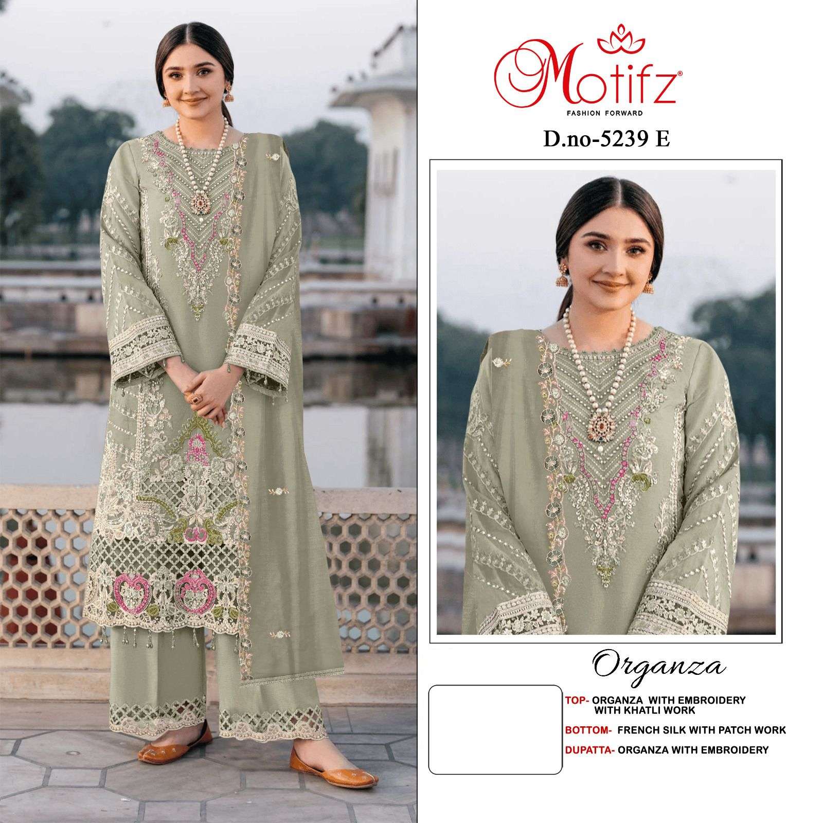 MOTIFZ 5239 E TO H SERIES ORGANZA EMBROIDERY DRESSES-00201