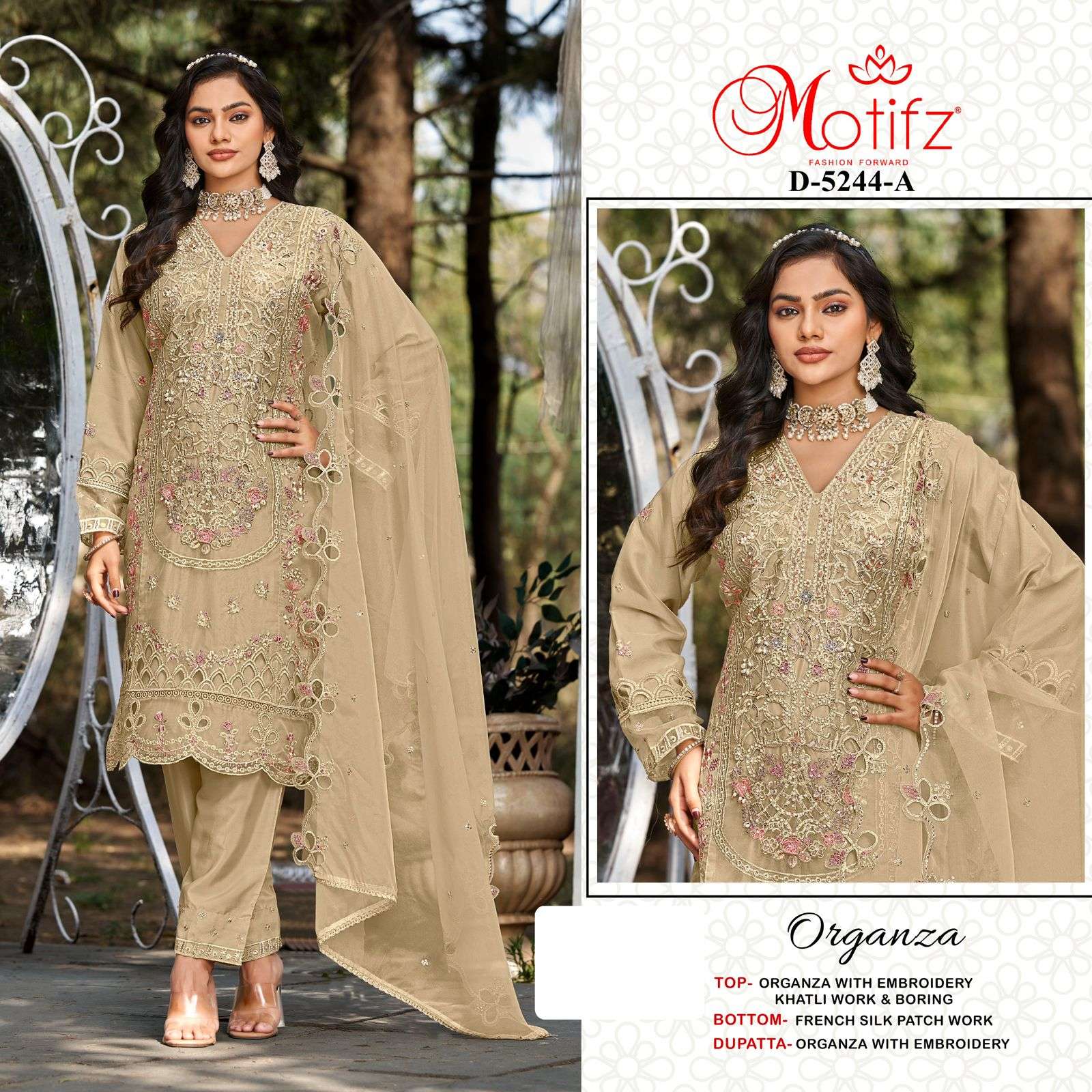 MOTIFZ 5244 A TO D SERIES ORGANZA EMBROIDERY DRESSES-00201