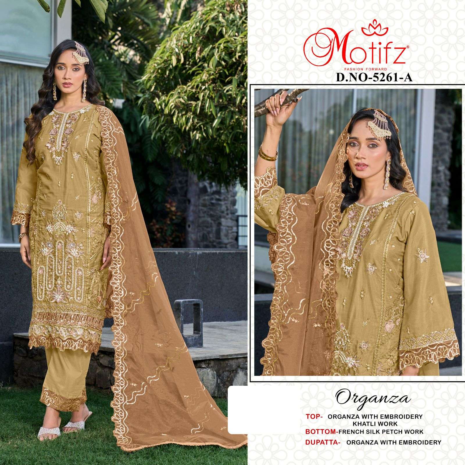 MOTIFZ 5261 A TO D SERIES ORGANZA EMBROIDERY DRESSES-00201