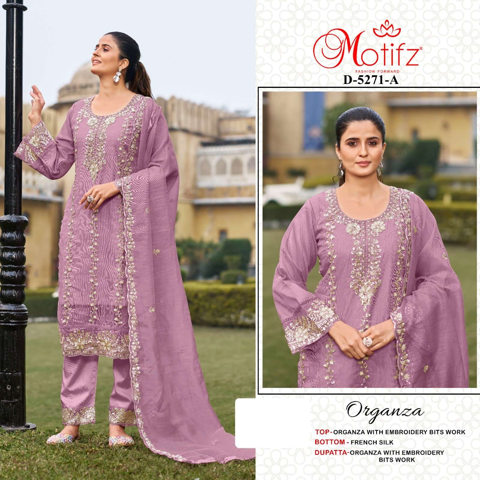 MOTIFZ 5271 A TO D SERIES ORGANZA EMBROIDERY DRESSES-00201
