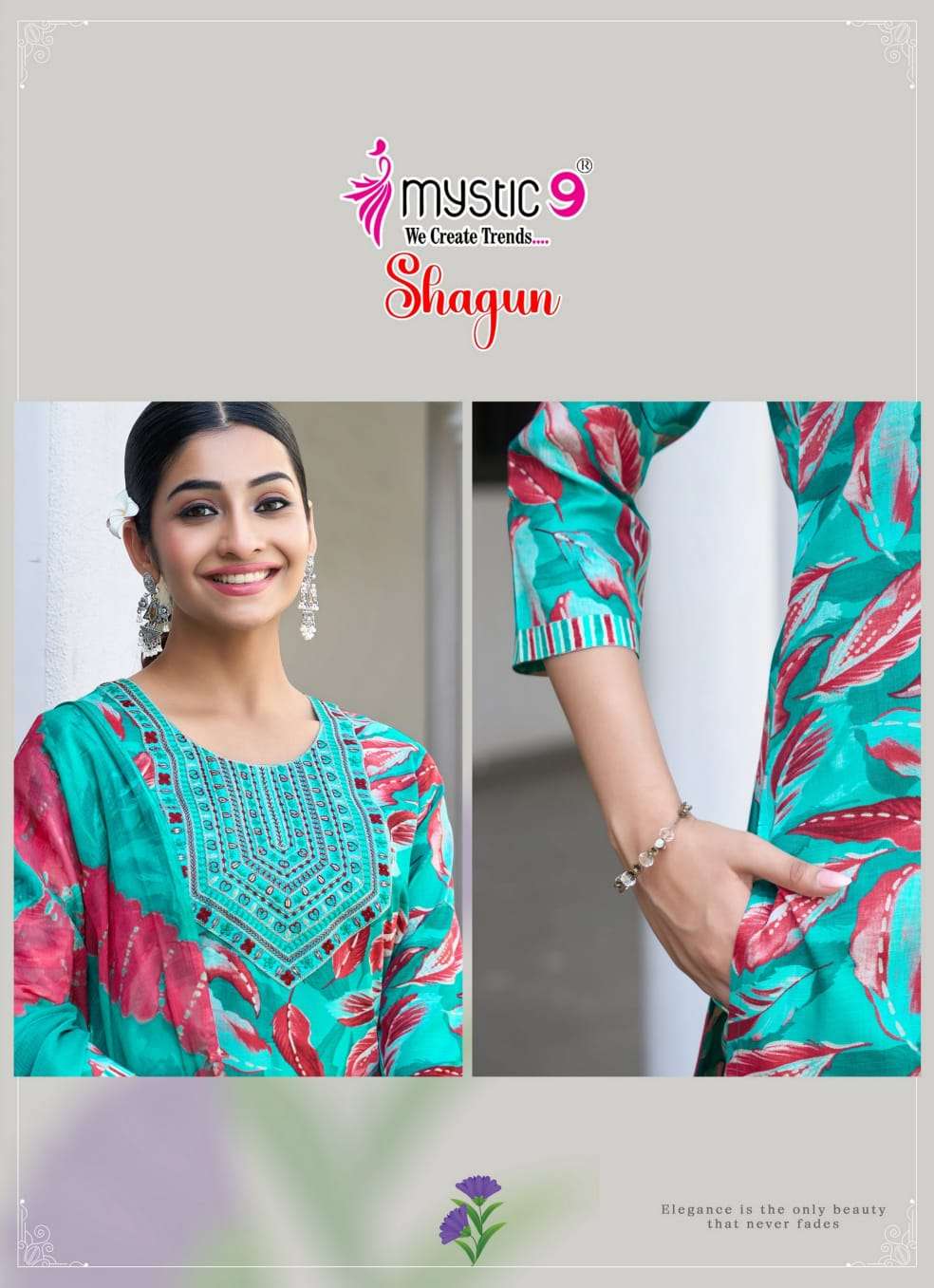 MYSTIC9 SHAGUN VOL-26 26001 TO 26008 SERIES PURE RAYON PRINTED DRESSES-00140