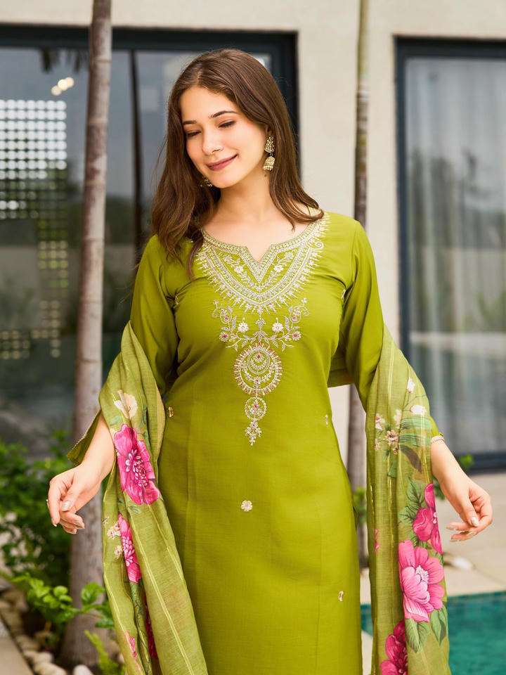 NAAZ HIT BY ASLIWHOLESALE VISCOSE RAYON EMBROIDERY DRESSES - 00265