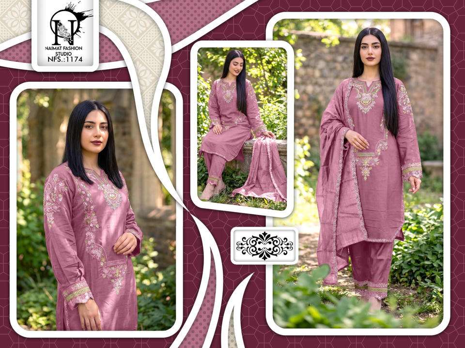 NAIMAT FASHION NFS-1174 ROMAN SILK EMBROIDERY PAKISTANI DRESSES-00088
