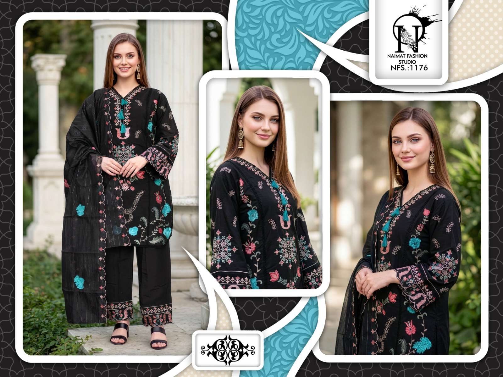 NAIMAT FASHION NFS-1176 ROMAN EMBROIDERY PAKISTANI DRESSES-00088
