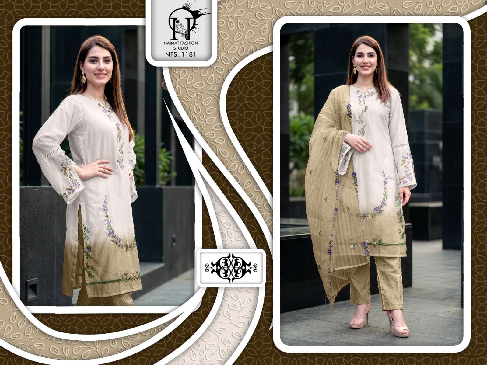 NAIMAT FASHION NFS - 1181 HEAVY ORGANZA EMBROIDERY PAKISTANI DRESSES-00088