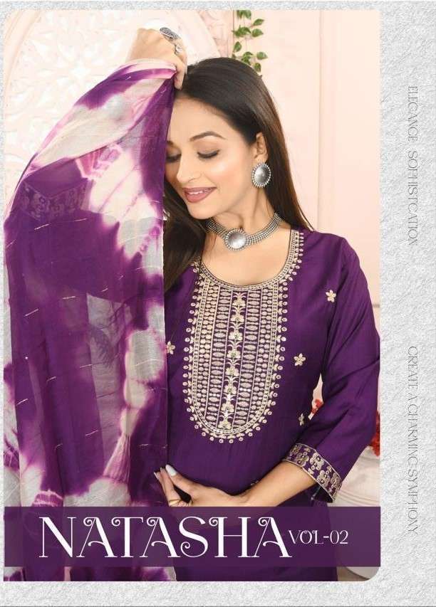  NATASHA VOL-2 BY ASLIWHOLESALE HEAVY VARTICAN EMBROIDERY DRESSES - 00320