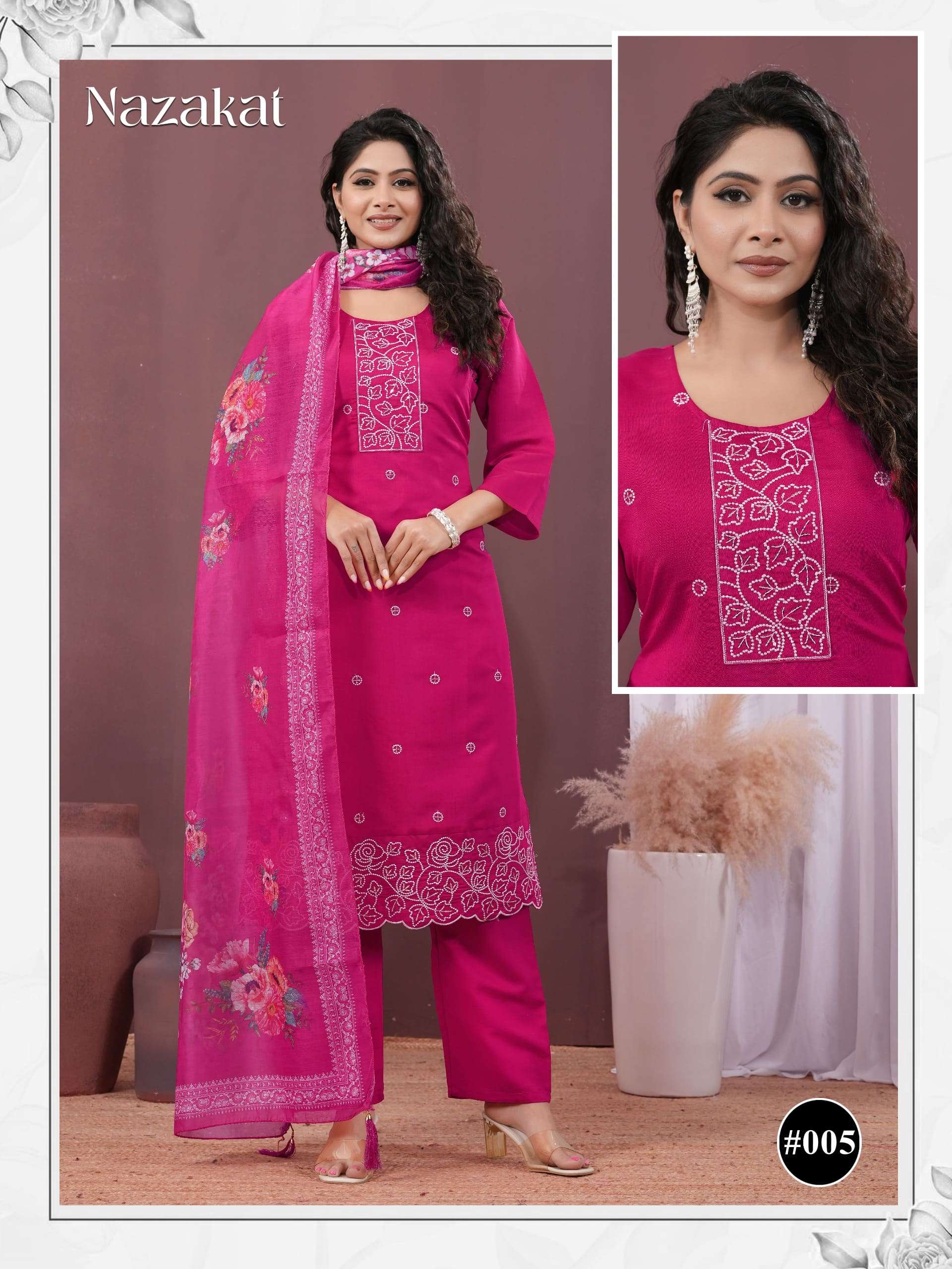 NAZAKAT BY ASLIWHOLESALE ROMAN SILK DRESSES-00320