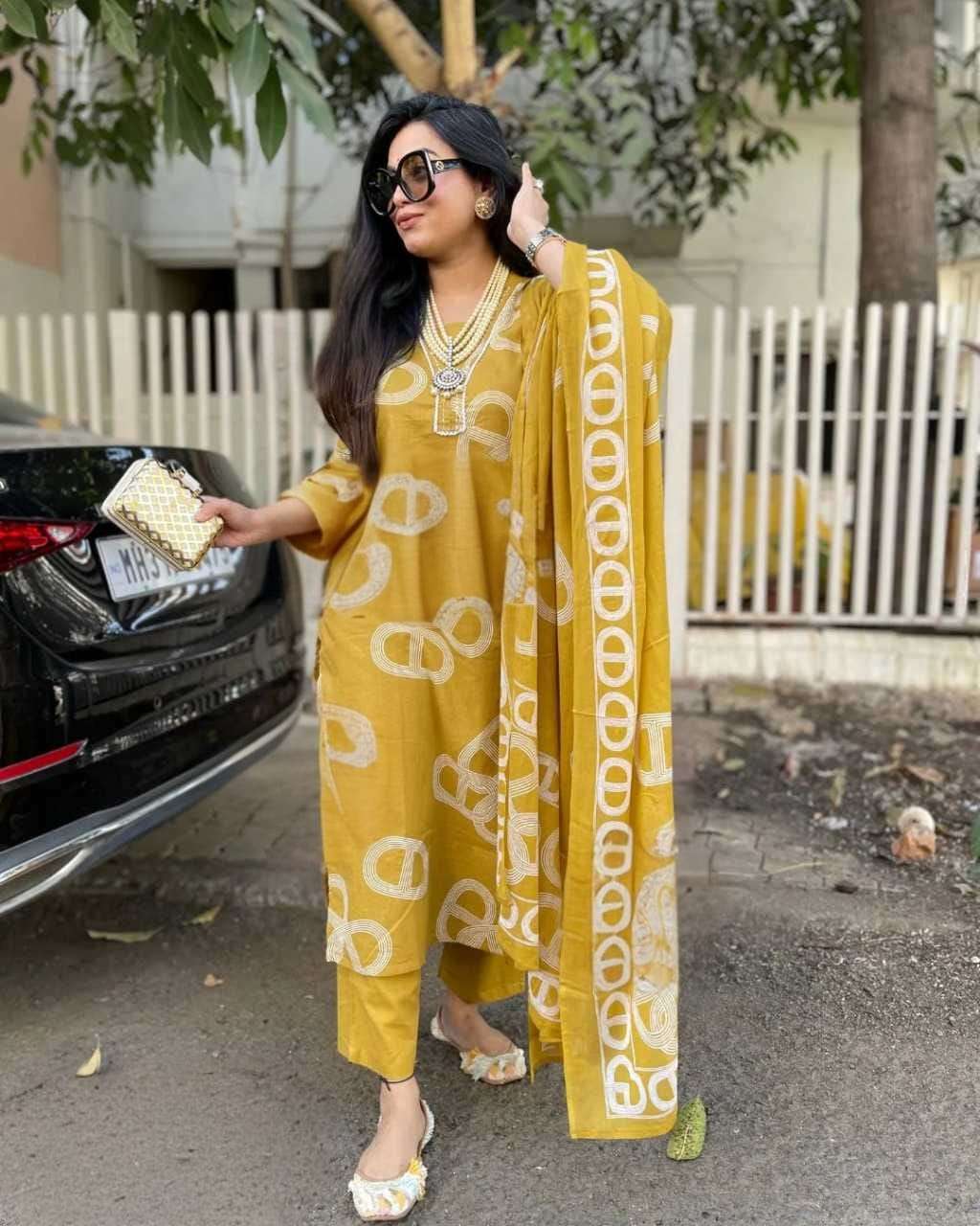 NEETI VOL-40 BY ASLIWHOLESALE COTTON SUIT SET WITH DUPATTA -00239