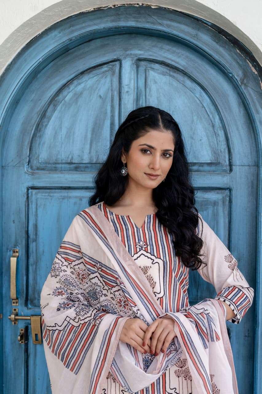 NEETI VOL-41 BY ASLIWHOLESALE COTTON SUIT SET WITH DUPATTA -00239