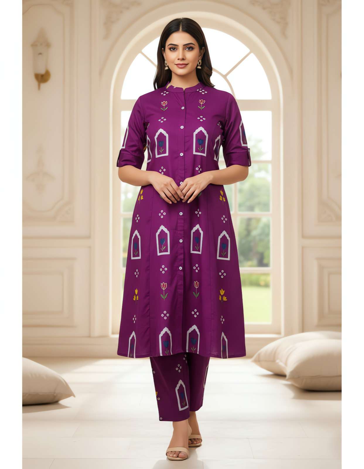 NEETI VOL-44 BY ASLIWHOLESALE COTTON PRINTED CO-ORD SET-00239