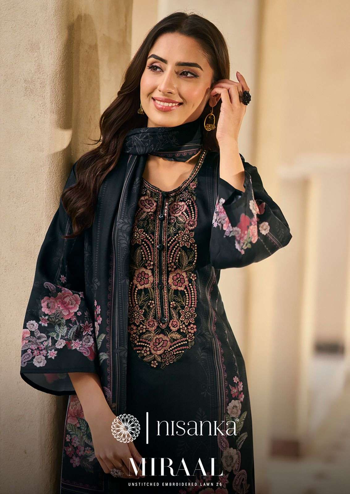 NISANKA MIRAAL 401 TO 405 SERIES PURE COTTON PRINTED EMBROIDERY DRESSES-00201