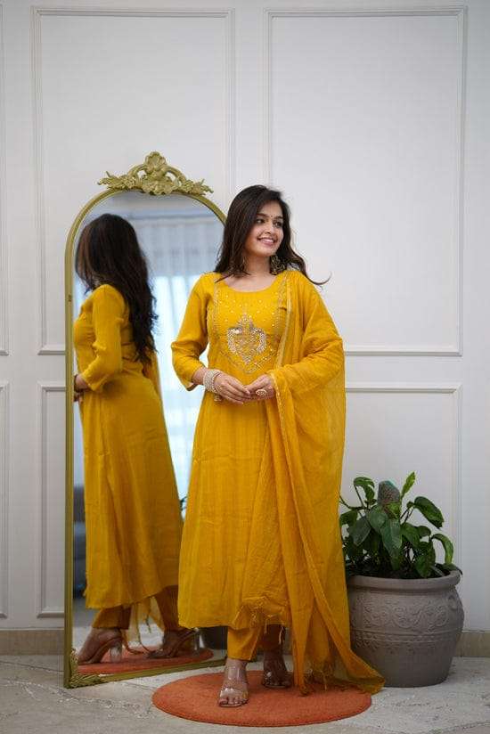 PARI BY ASLIWHOLESALE VISCOSE CHANDERI DRESSES-00264