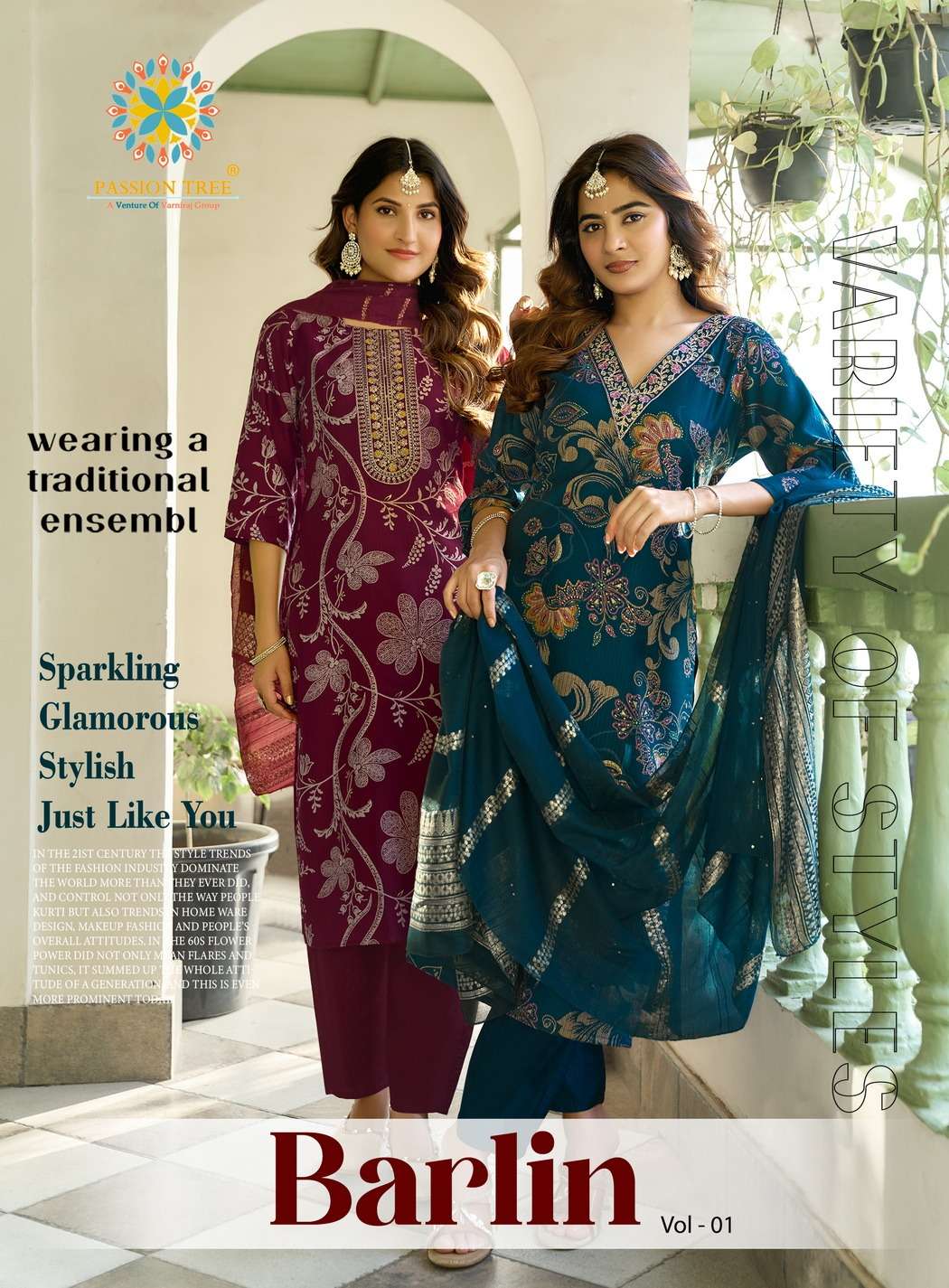 PASSION TREE BARLIN VOL-01 1001 TO 1008 SERIES FANCY EMBROIDERY DRESSES-00014